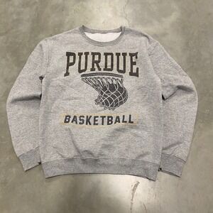 Purdue Basketball Sweatshirt Mens Heather Gray Crewneck Pullover NCAA Collegiate